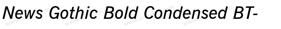 News Gothic Bold Condensed BT字体转换